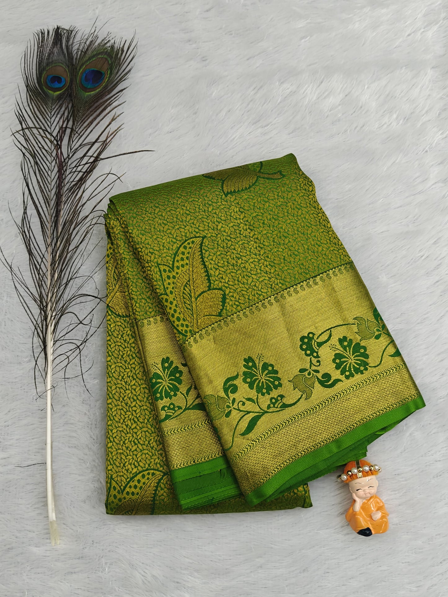 Green Pure Bridal Silk Saree