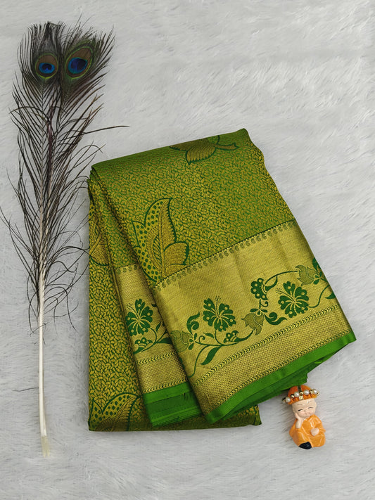 Green Pure Bridal Silk Saree