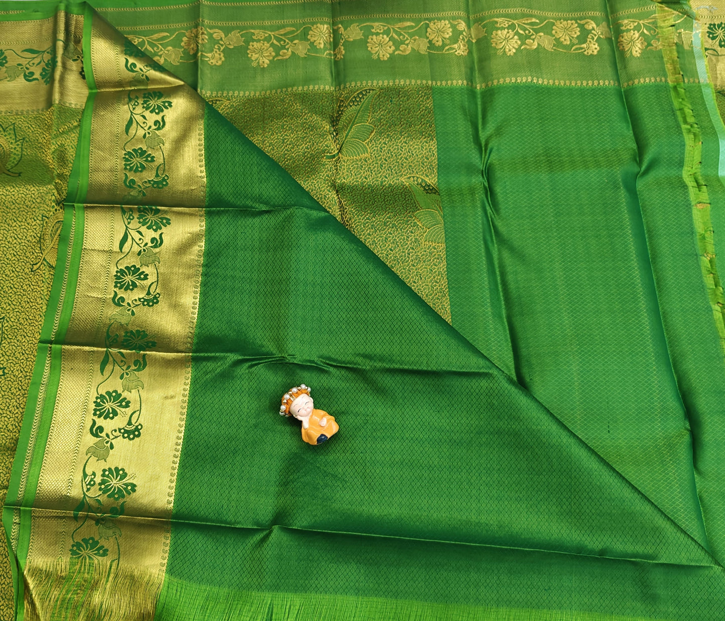 Green Pure Bridal Silk Saree