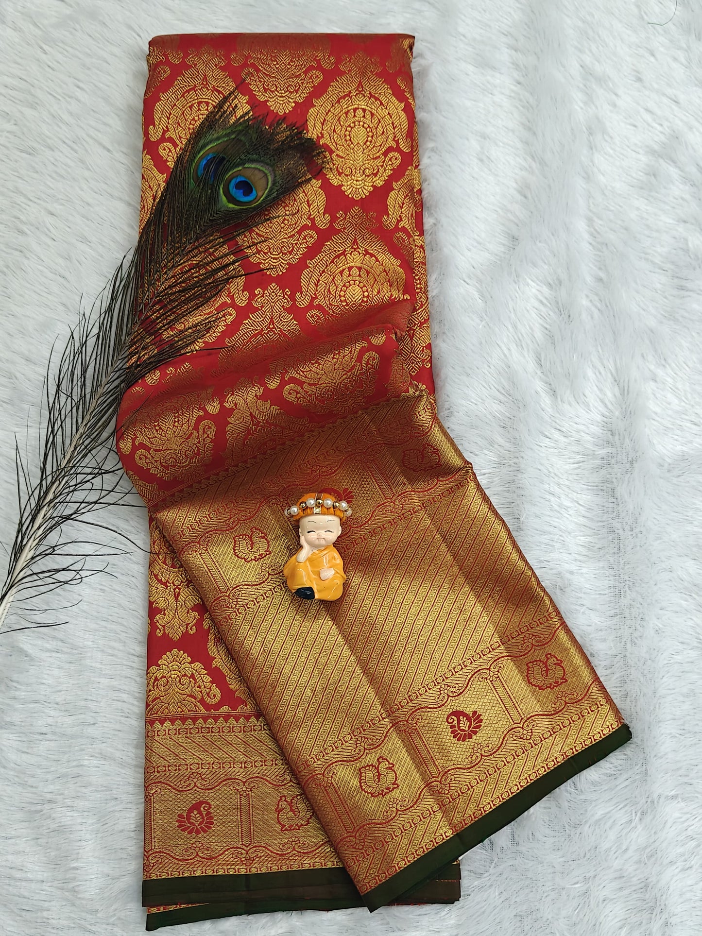 Red Pure Bridal Silk Saree