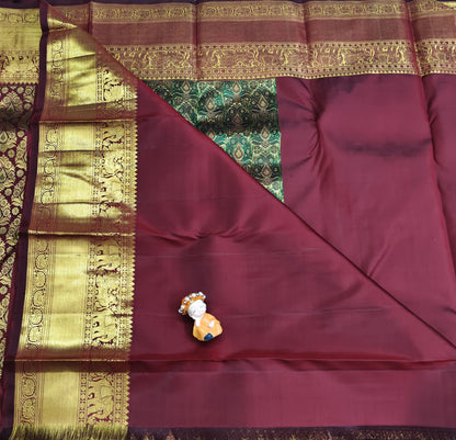 Maroon Pure Bridal Silk Saree