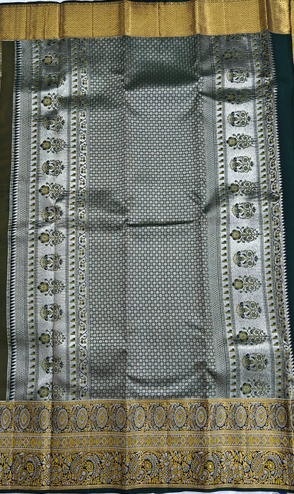 Mustard Yellow Pure Bridal Silk Saree
