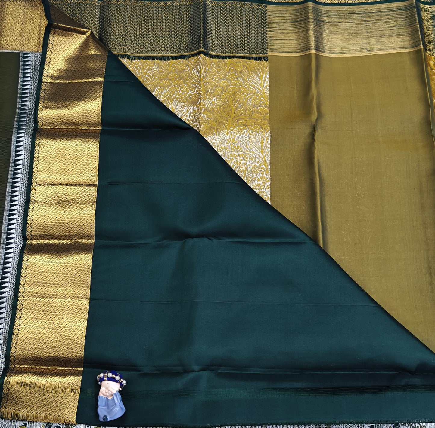 Mustard Yellow Pure Bridal Silk Saree