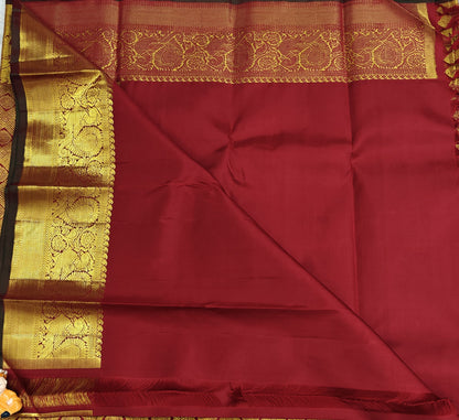 Maroon Pure Bridal Silk Saree