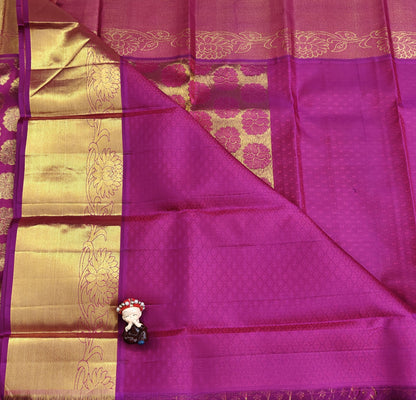 Purple Pure Bridal Silk Saree