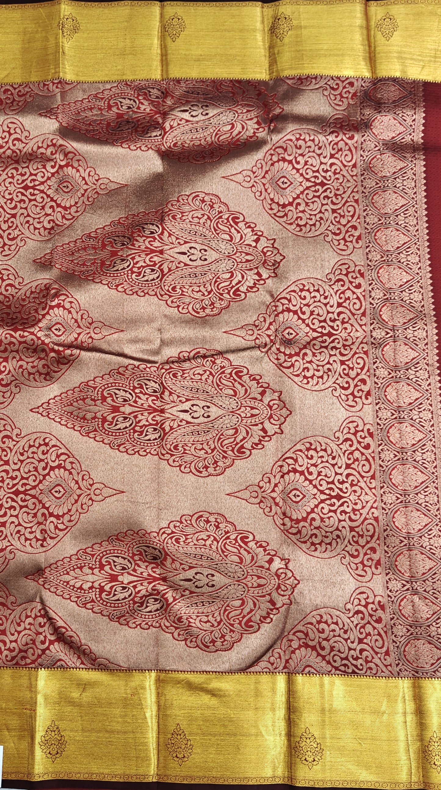 Maroon Pure Bridal Silk Saree