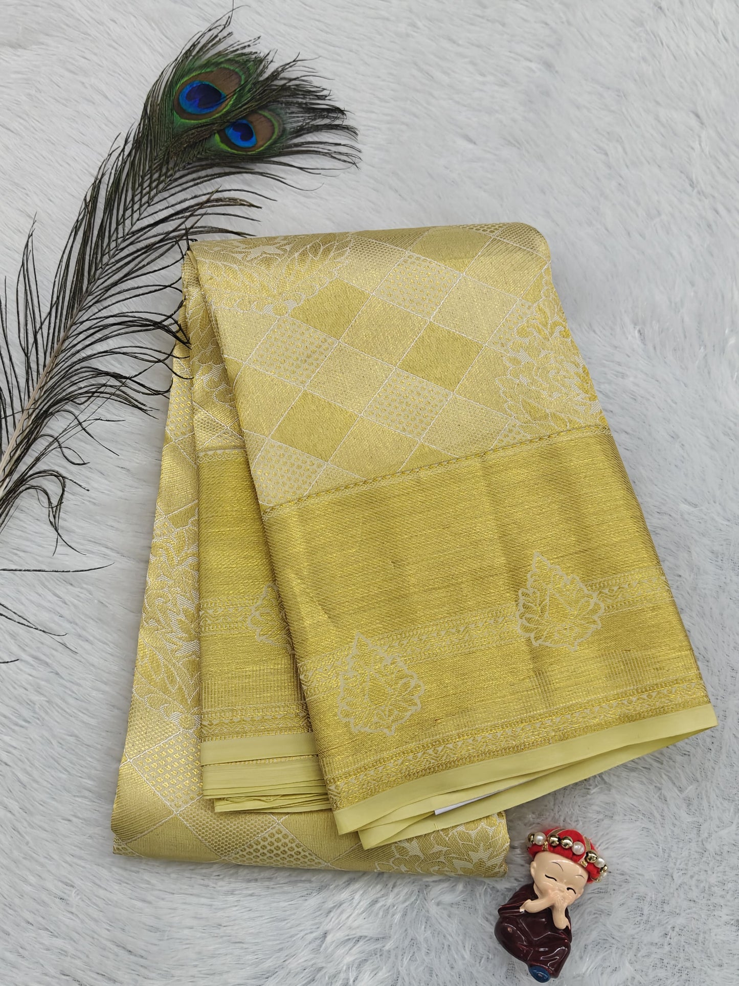 Off white Pure Bridal Silk Saree