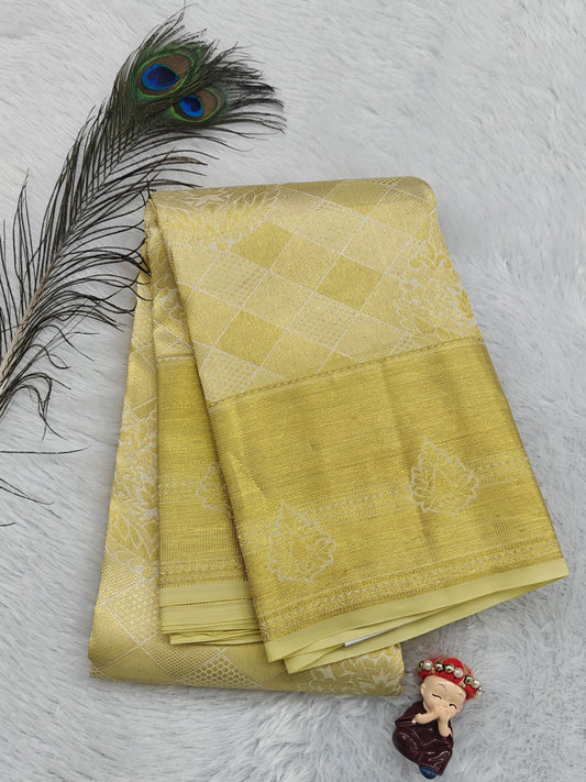 Off white Pure Bridal Silk Saree
