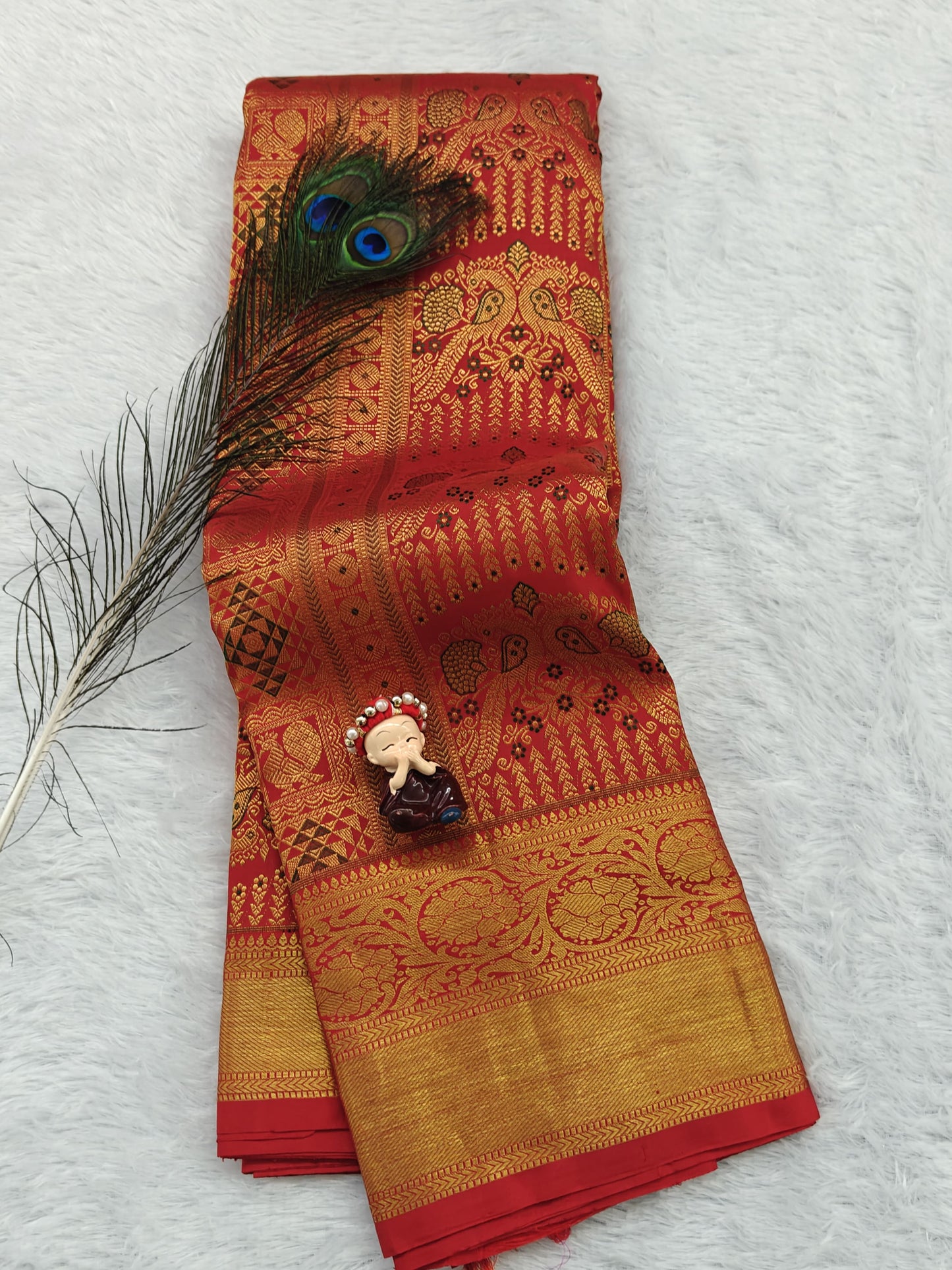 Red Pure Bridal Silk Saree