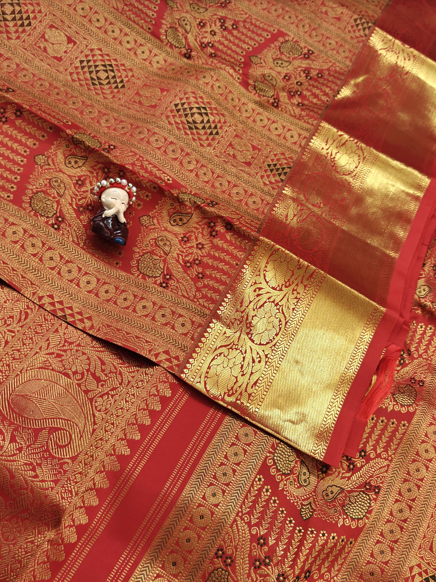 Red Pure Bridal Silk Saree