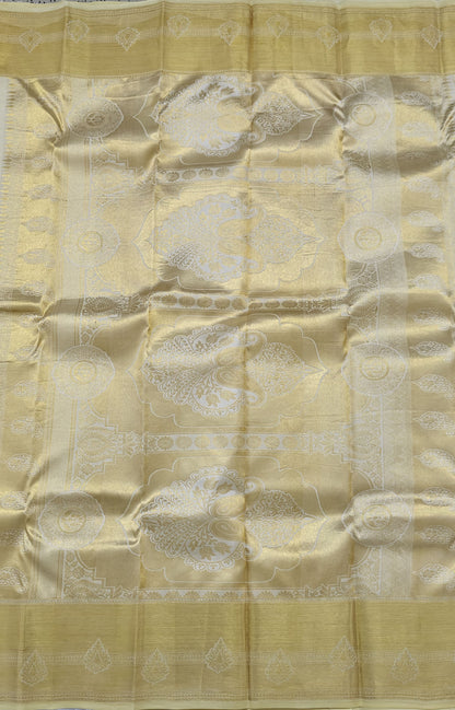 Off white Pure Bridal Silk Saree