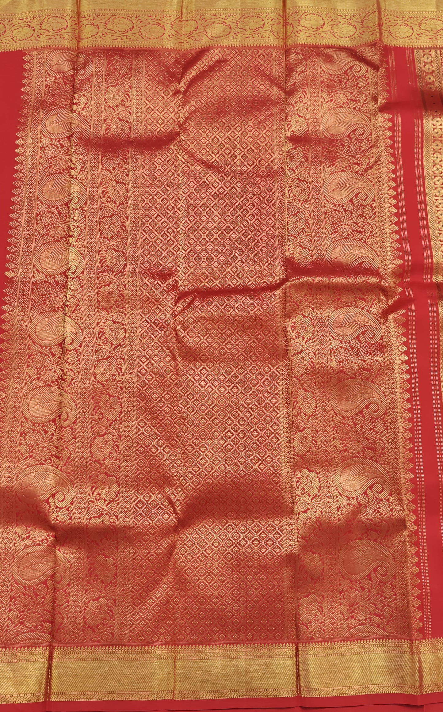 Red Pure Bridal Silk Saree