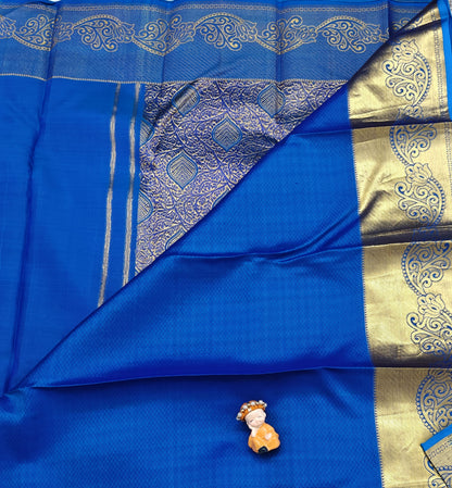 Royal Blue Pure Bridal Silk Saree