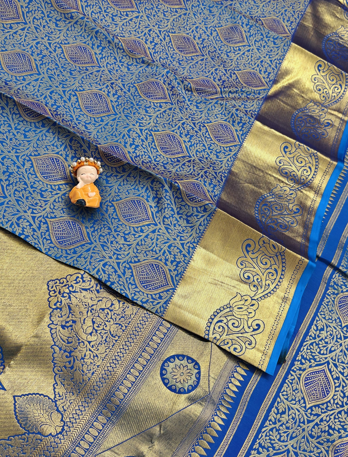 Royal Blue Pure Bridal Silk Saree