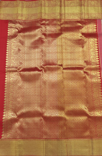 White Korvai Saree with Red Border