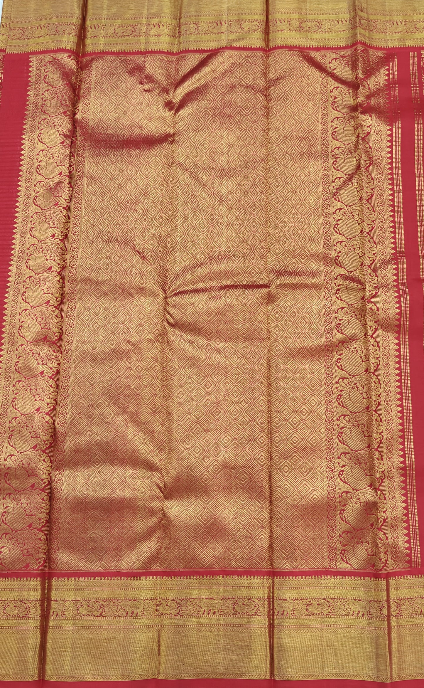 Rani Pink Pure Bridal Silk Saree
