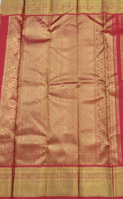 Rani Pink Pure Bridal Silk Saree