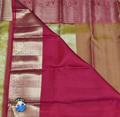 Mustard Yellow Pure Bridal Silk Saree