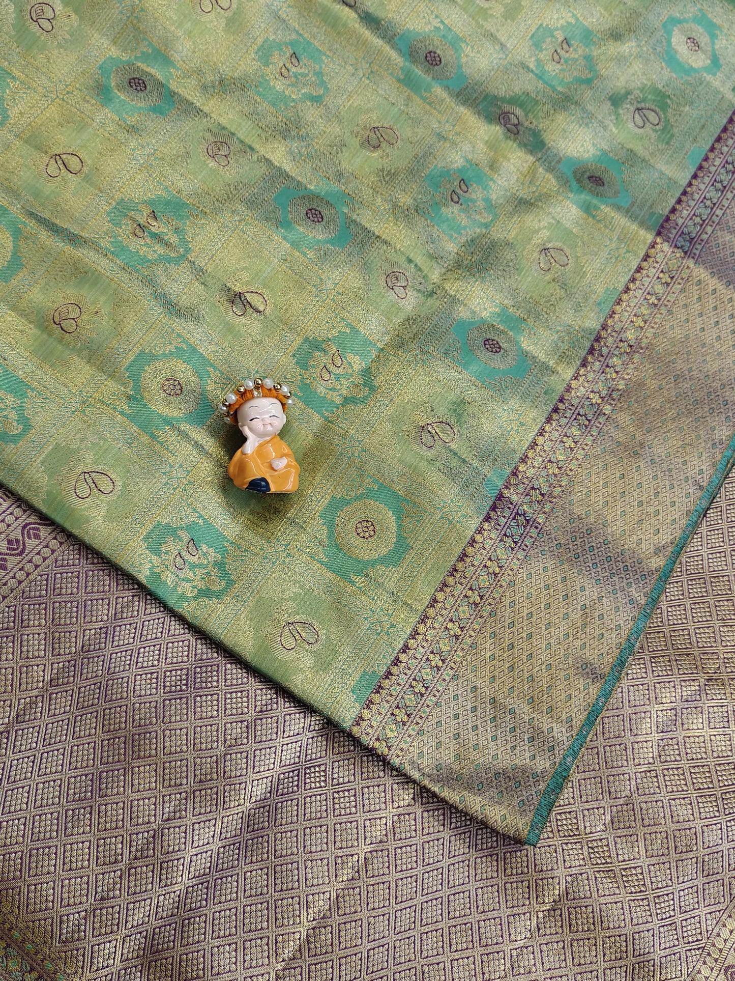 Lite Green Pure Tissue Saree