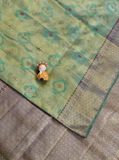 Lite Green Pure Tissue Saree