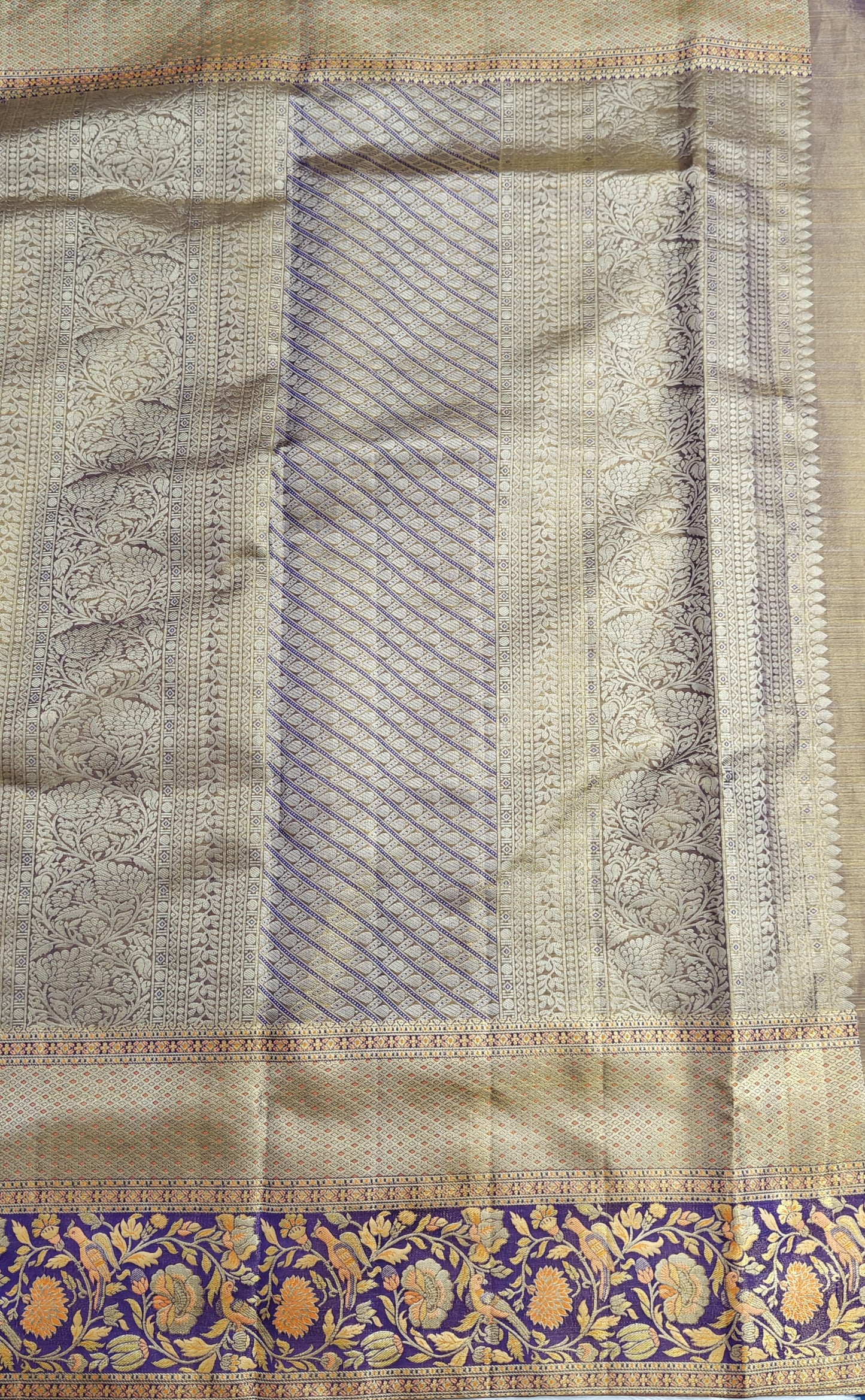 Orange Pure Tissue Saree