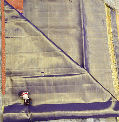 Orange Pure Tissue Saree