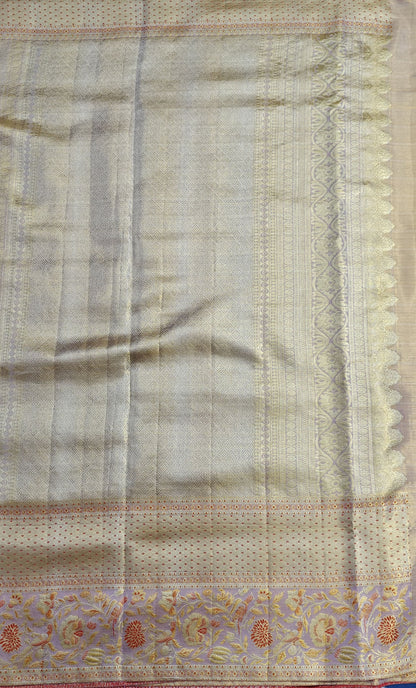 Mustard Orange Pure Tissue Saree