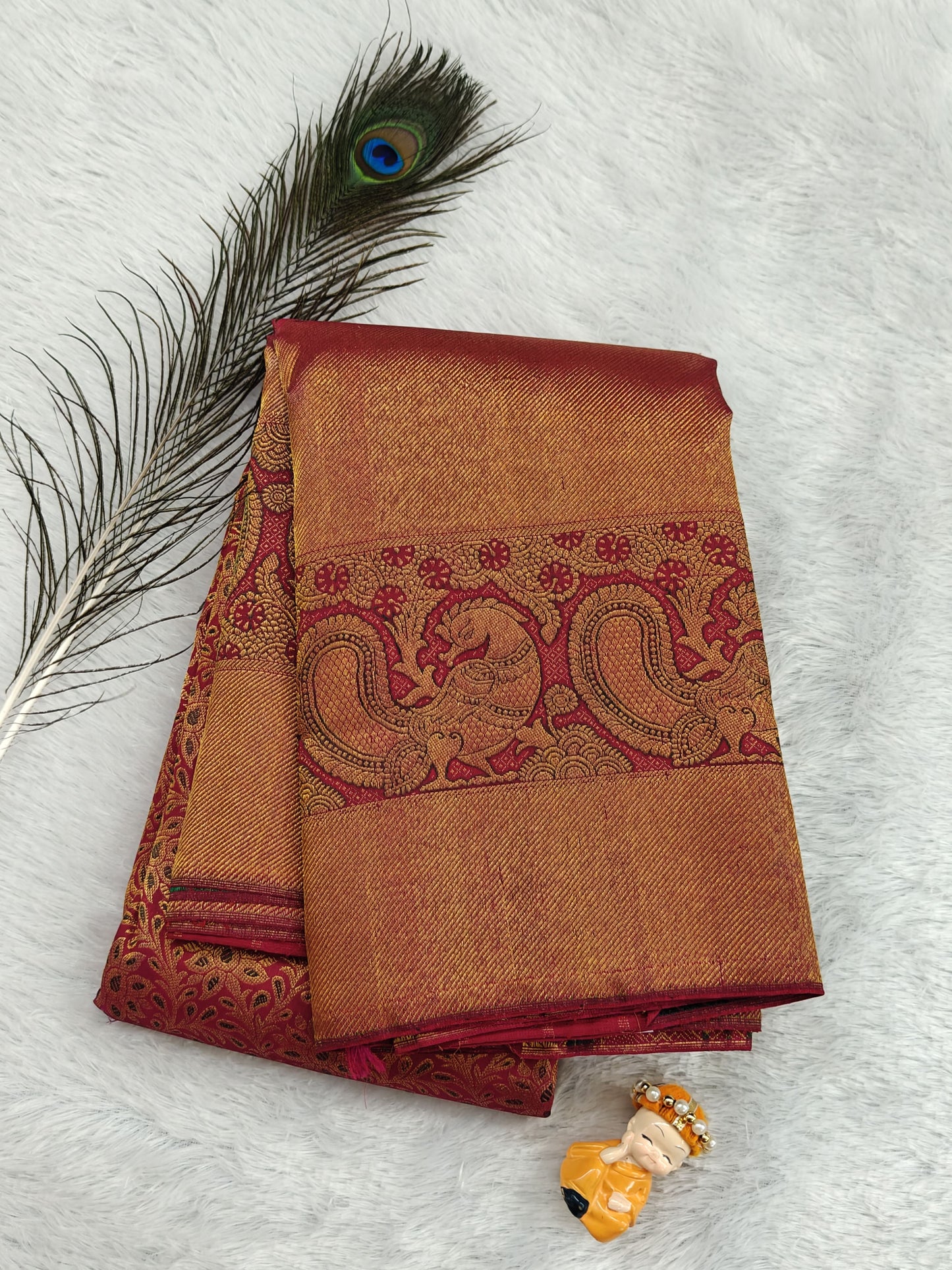 Rani Pink Pure Bridal Silk Saree