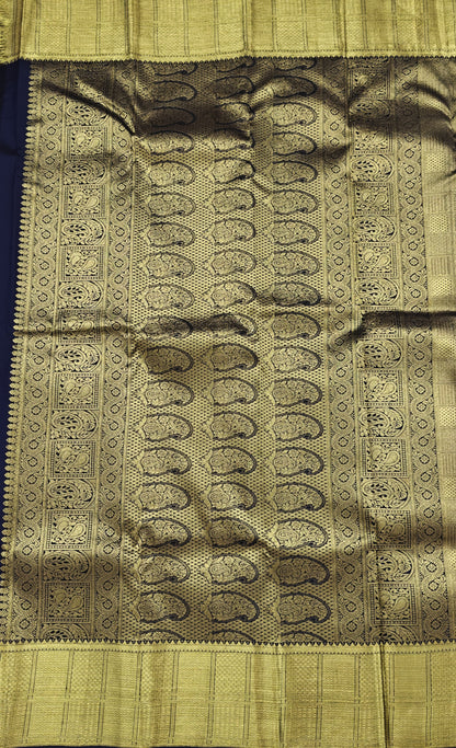 Black & Gold Color Pure Bridal Saree