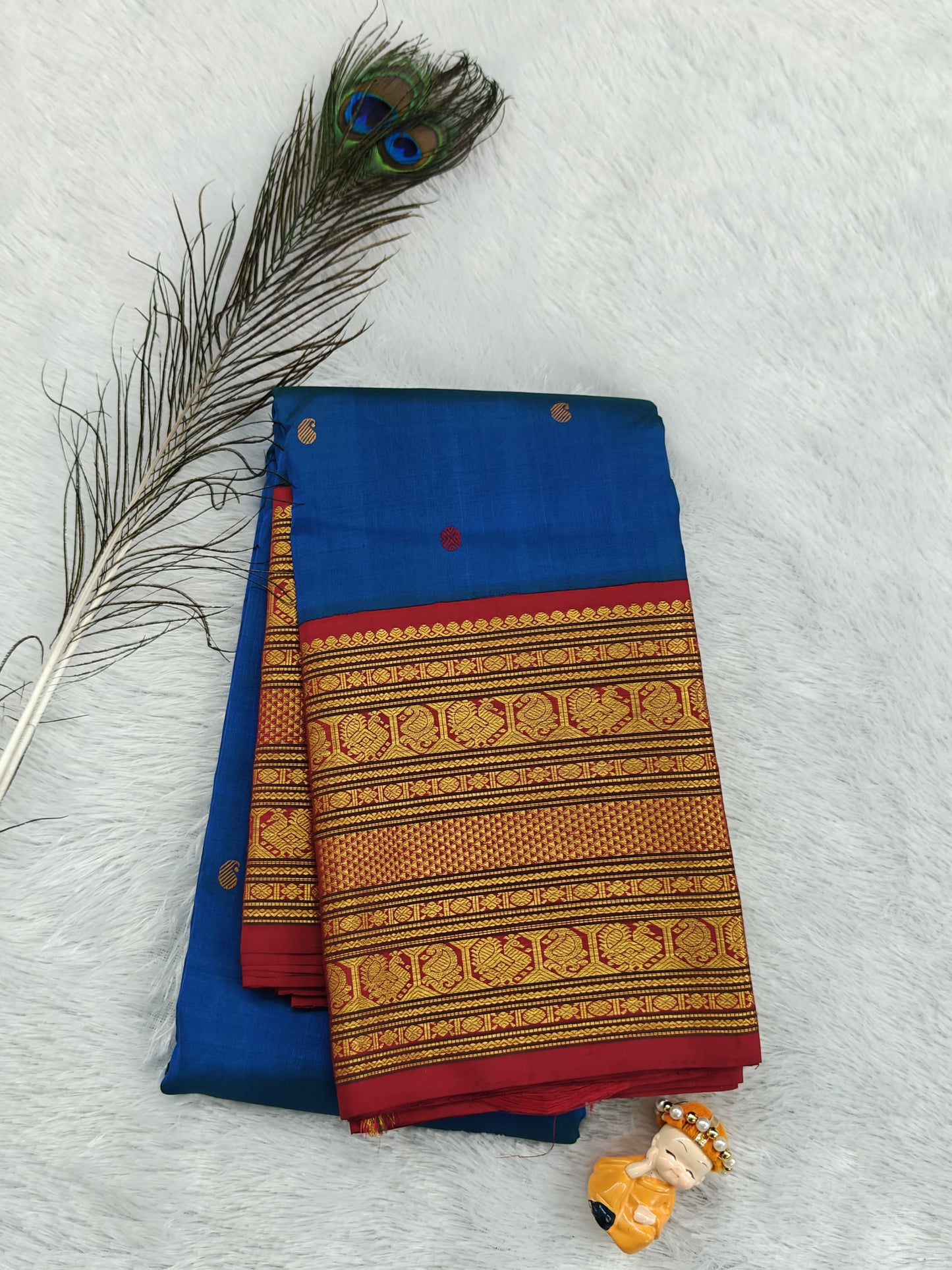 Royal Blue Vintage Korvai Saree