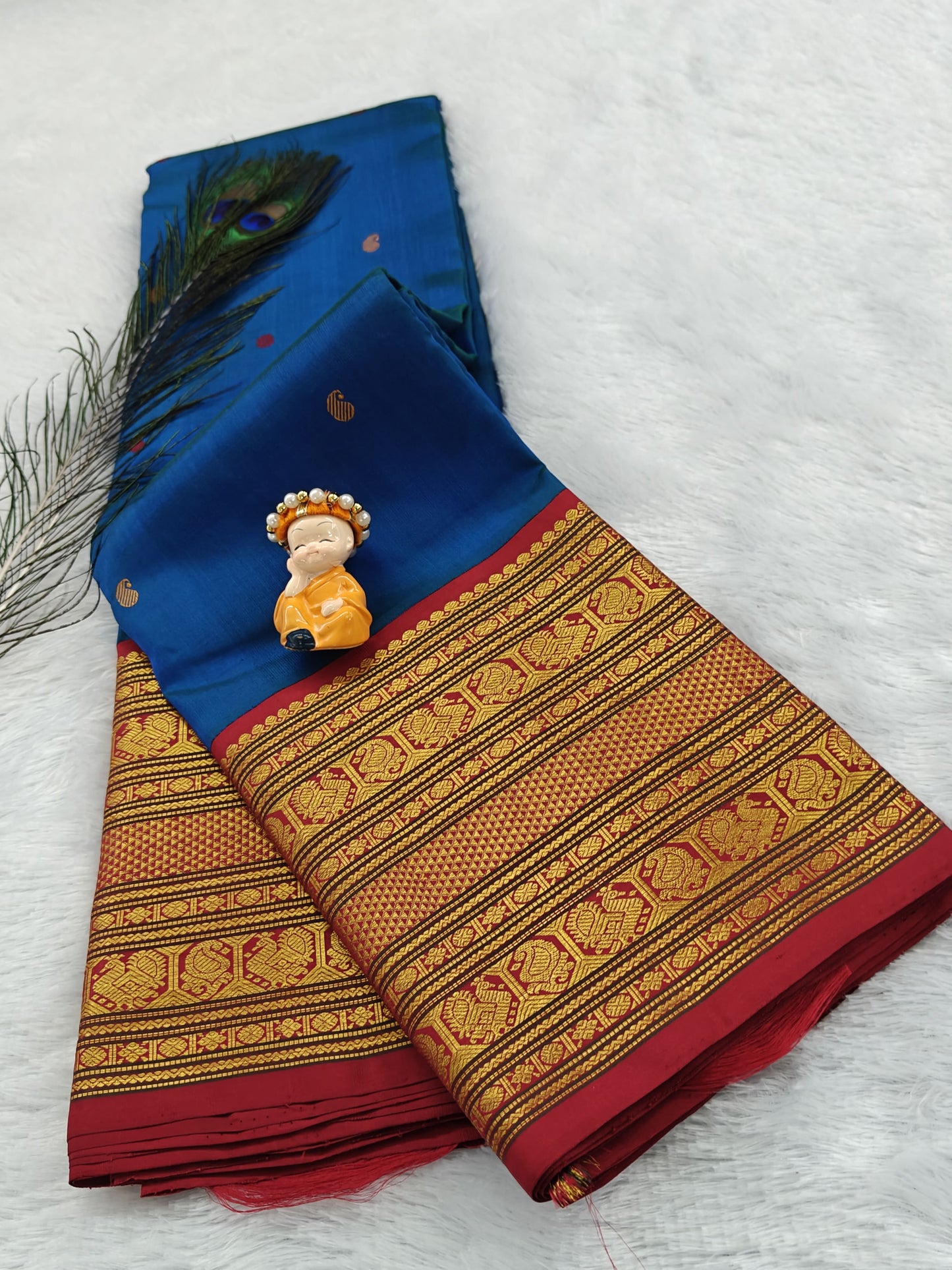 Royal Blue Vintage Korvai Saree