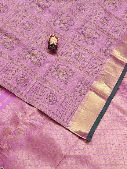 Pink Pure Bridal Silk Saree