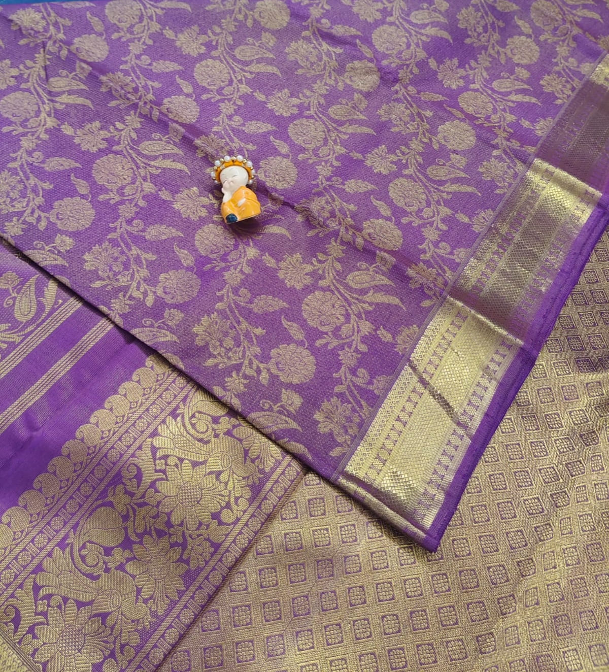 Purple Pure Tissue Silk Saree