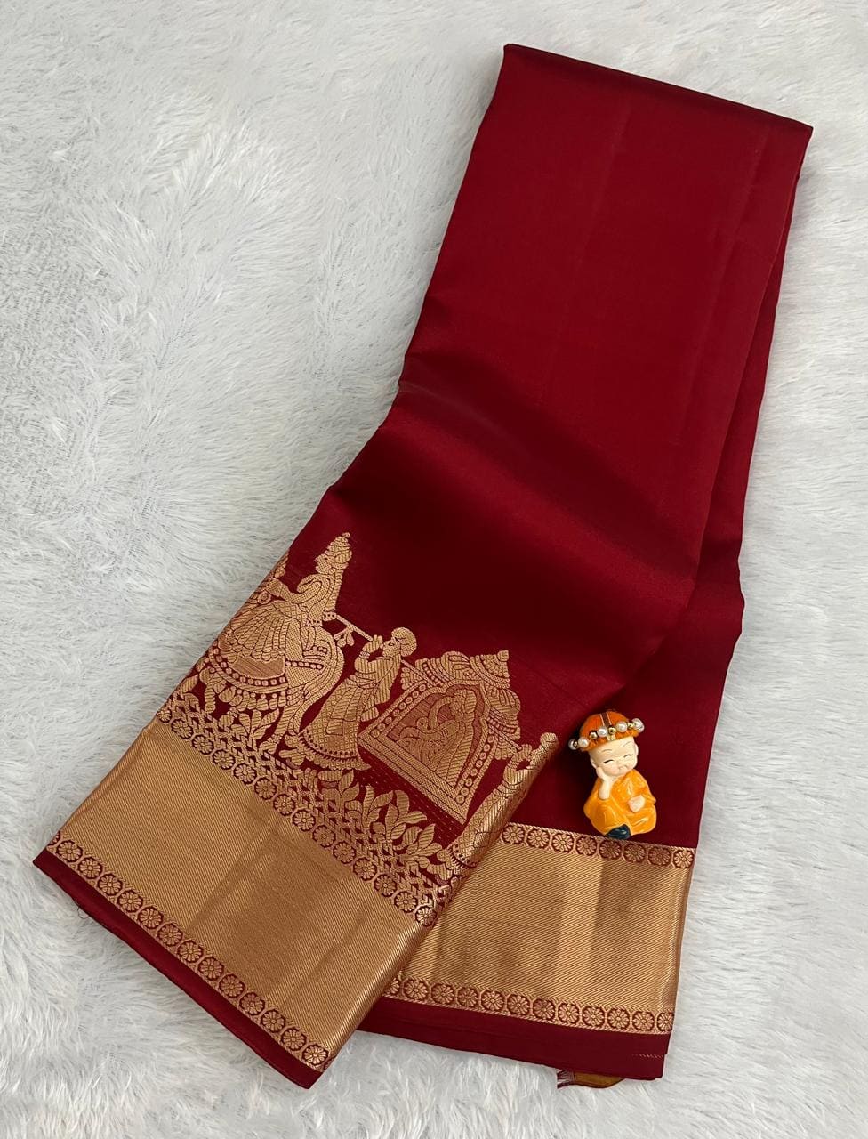 Sea Green Pure Silk Saree With Palakku Design