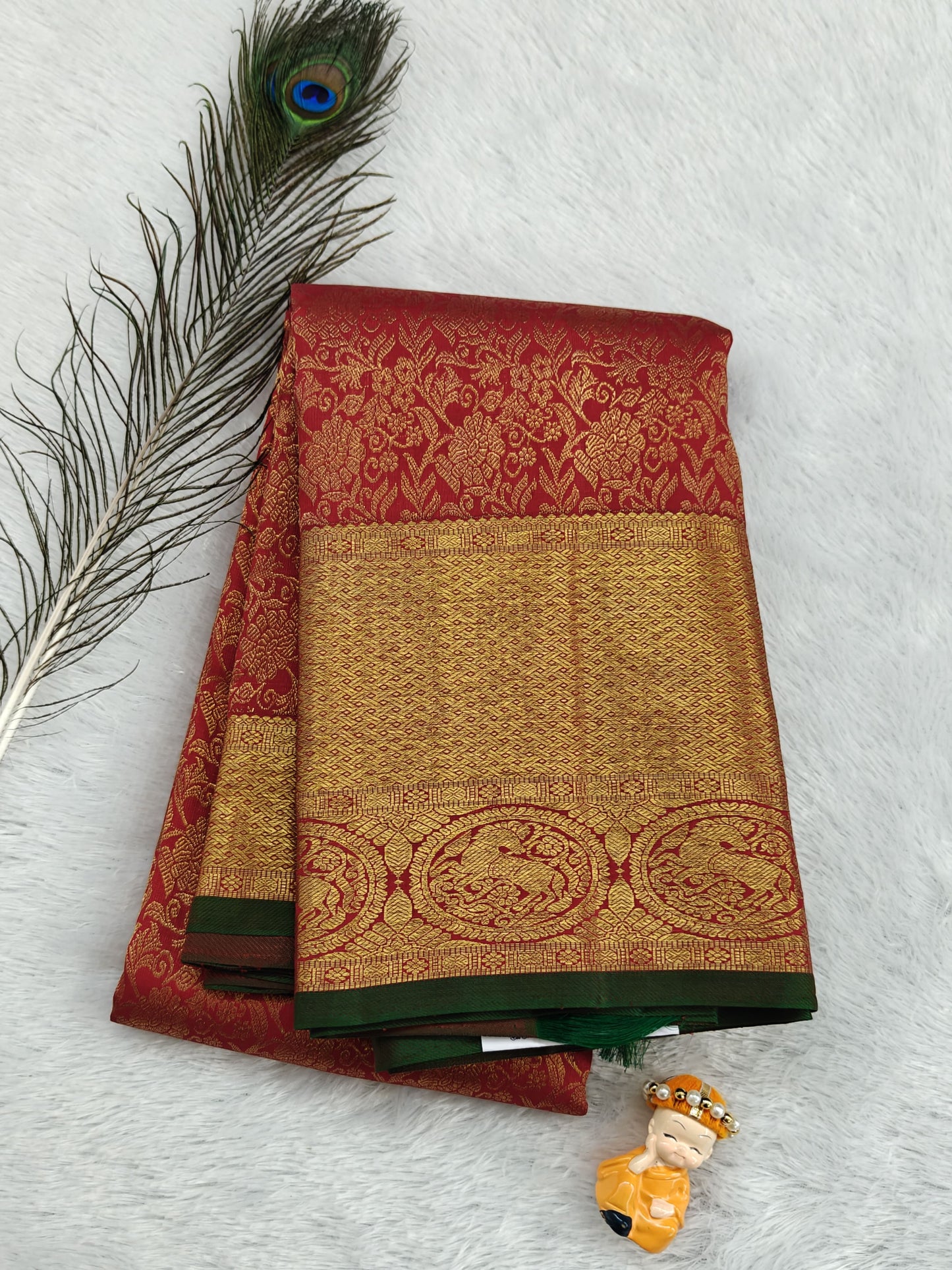 Red Pure Bridal Silk Saree