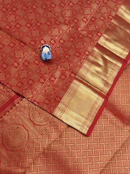 Rich Red Pure Bridal Silk Saree