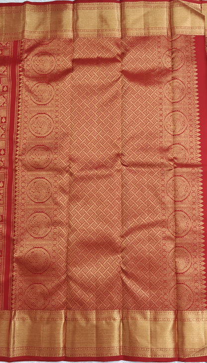 Rich Red Pure Bridal Silk Saree