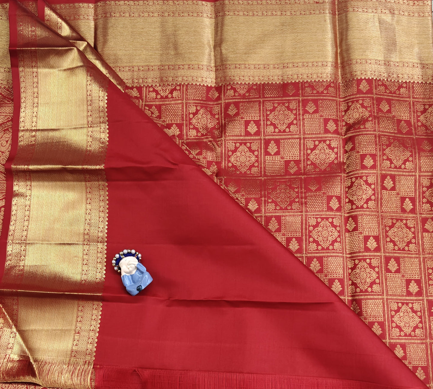 Rich Red Pure Bridal Silk Saree