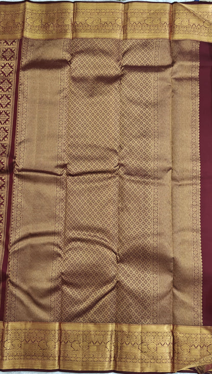 Maroon Pure Bridal Silk Saree