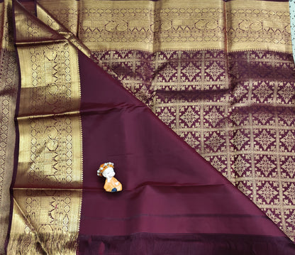 Maroon Pure Bridal Silk Saree