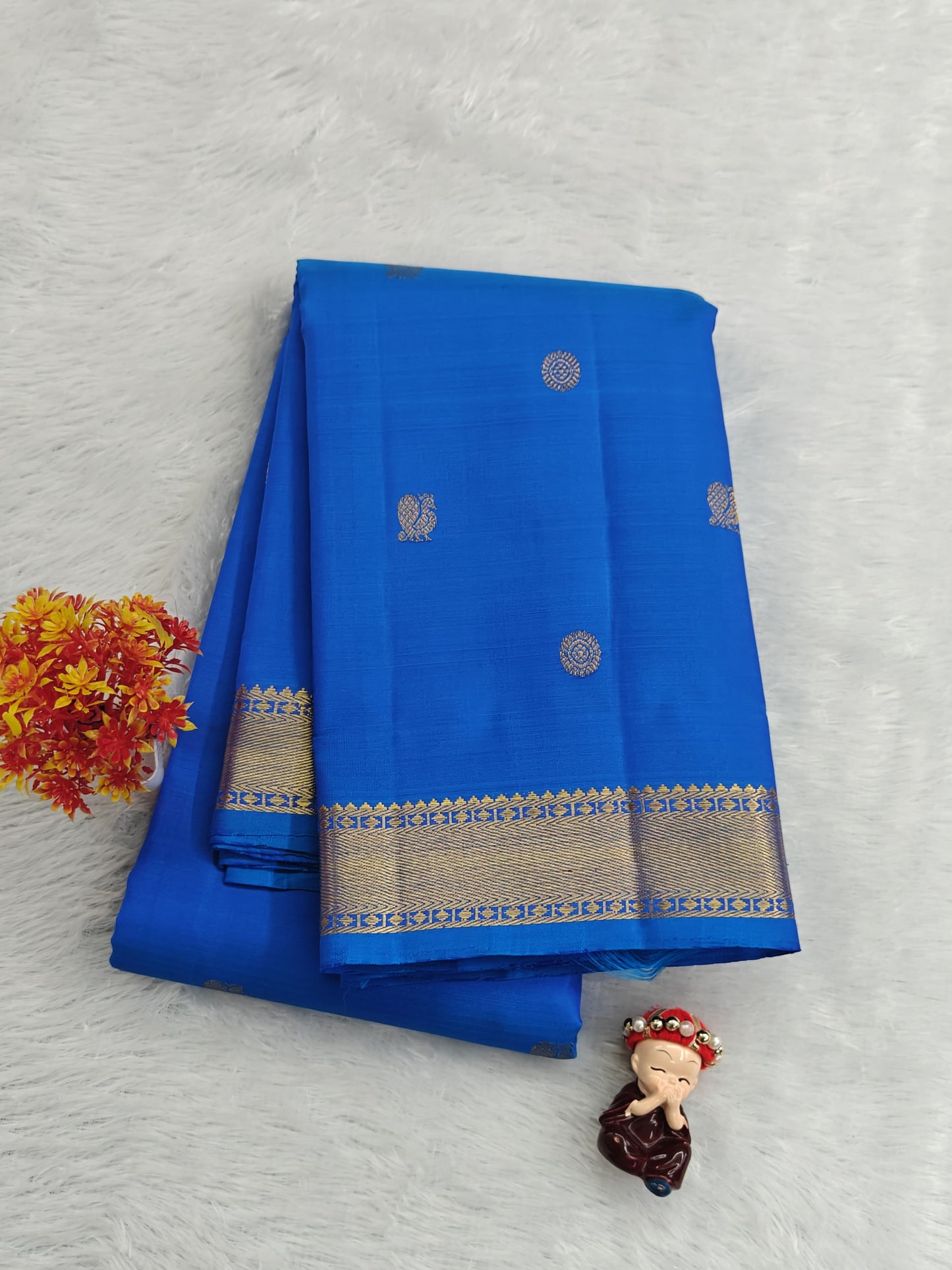 Royal Blue Pure Silk Saree