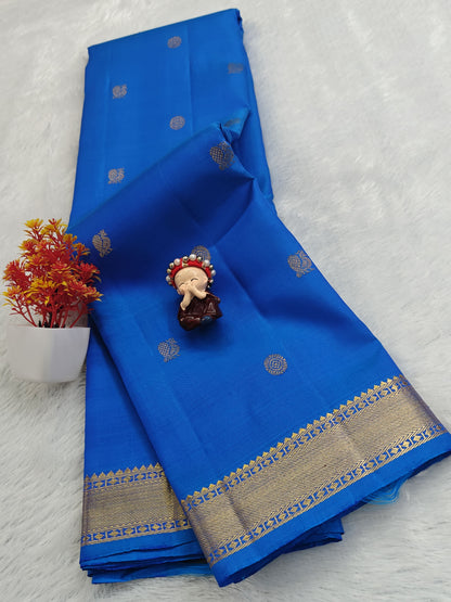 Royal Blue Pure Silk Saree