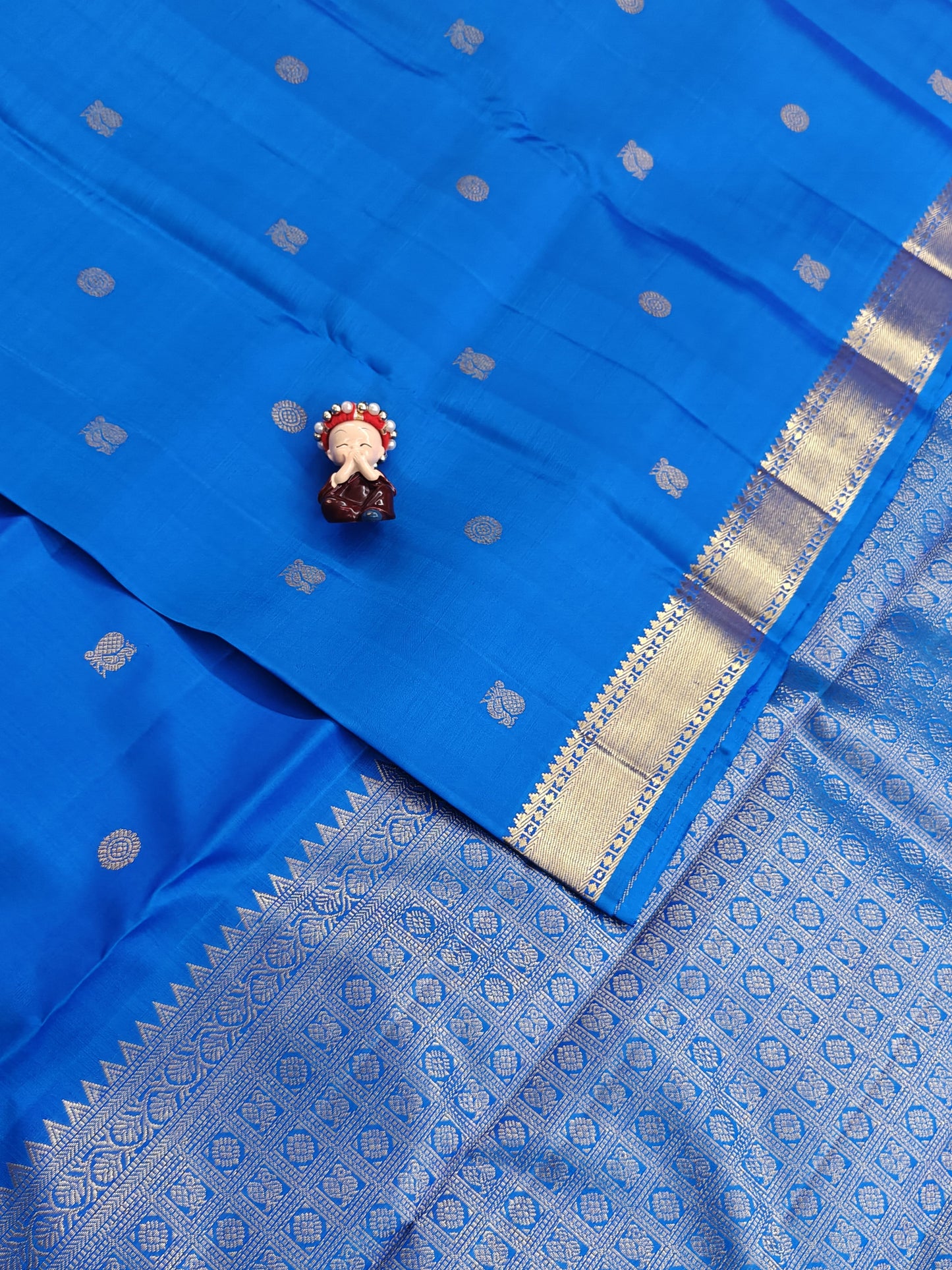Royal Blue Pure Silk Saree