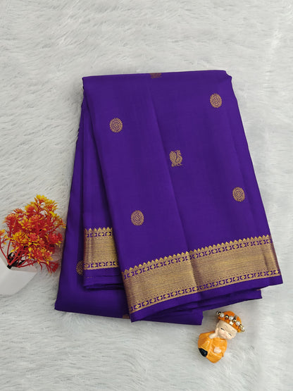 Purple Pure Silk Saree