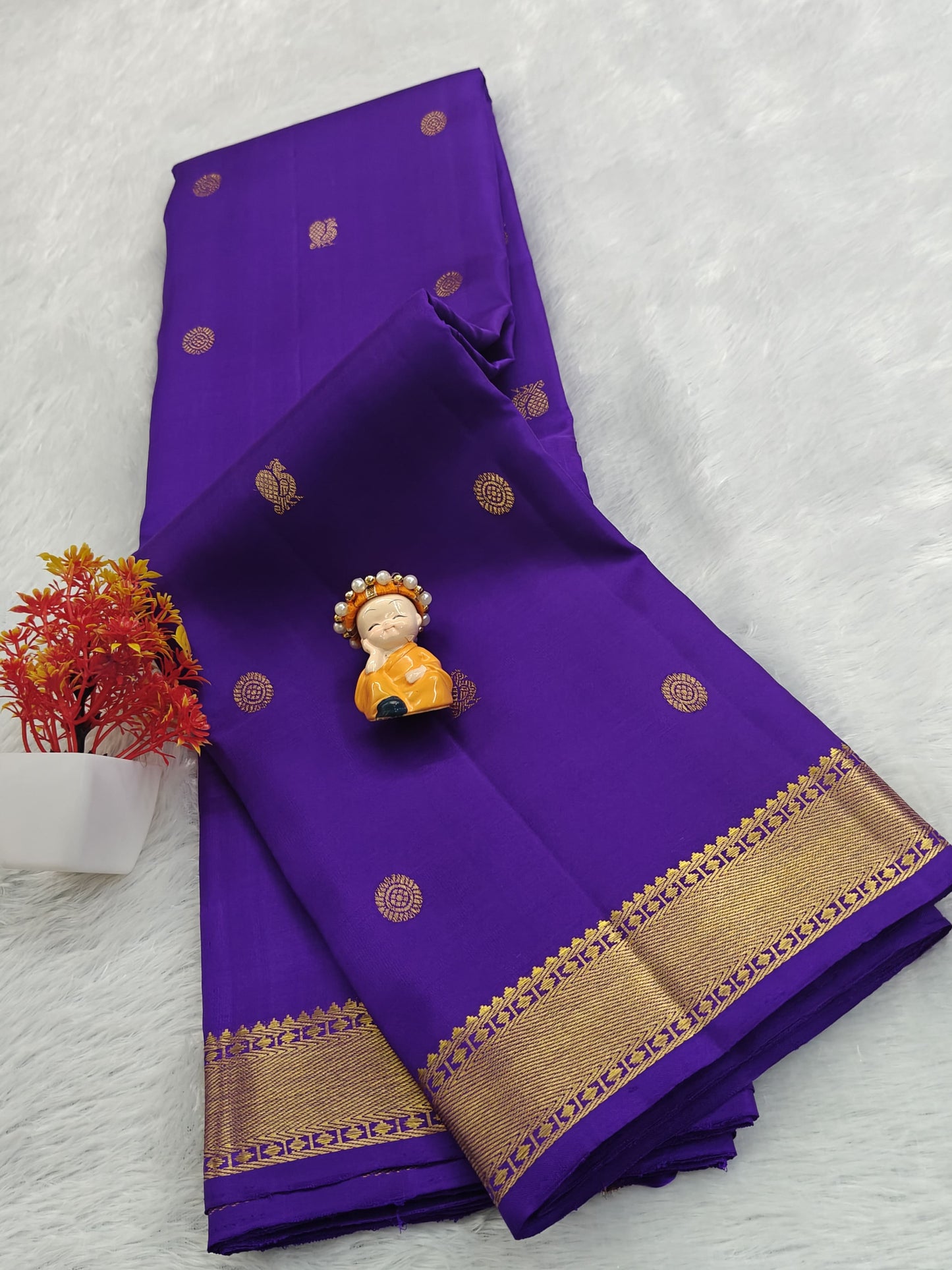 Purple Pure Silk Saree