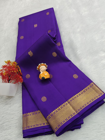 Purple Pure Silk Saree