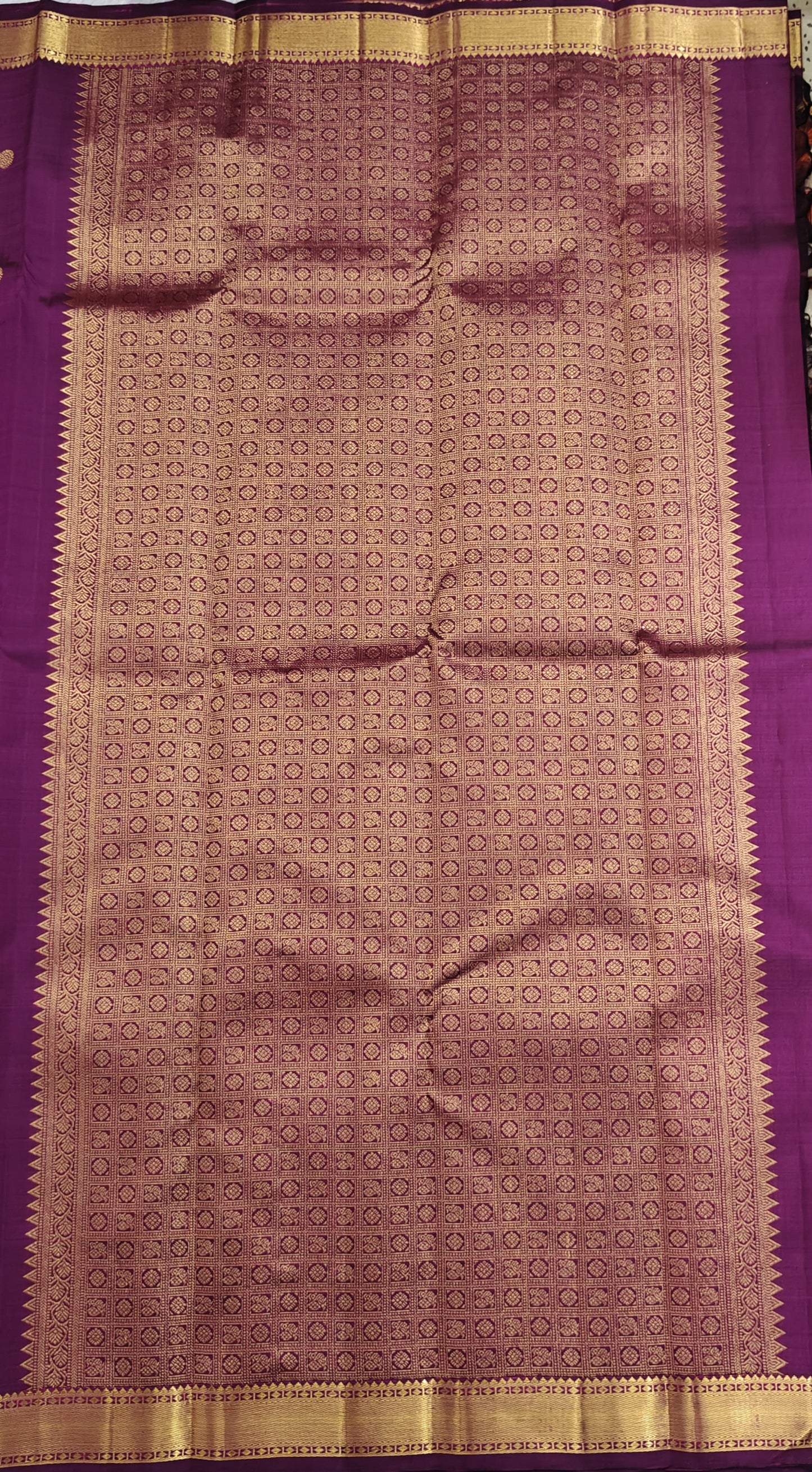 Wine Color Pure Silk Saree