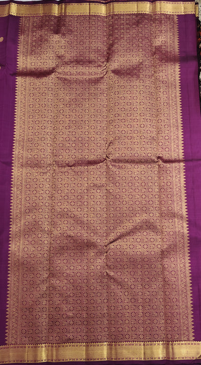 Wine Color Pure Silk Saree