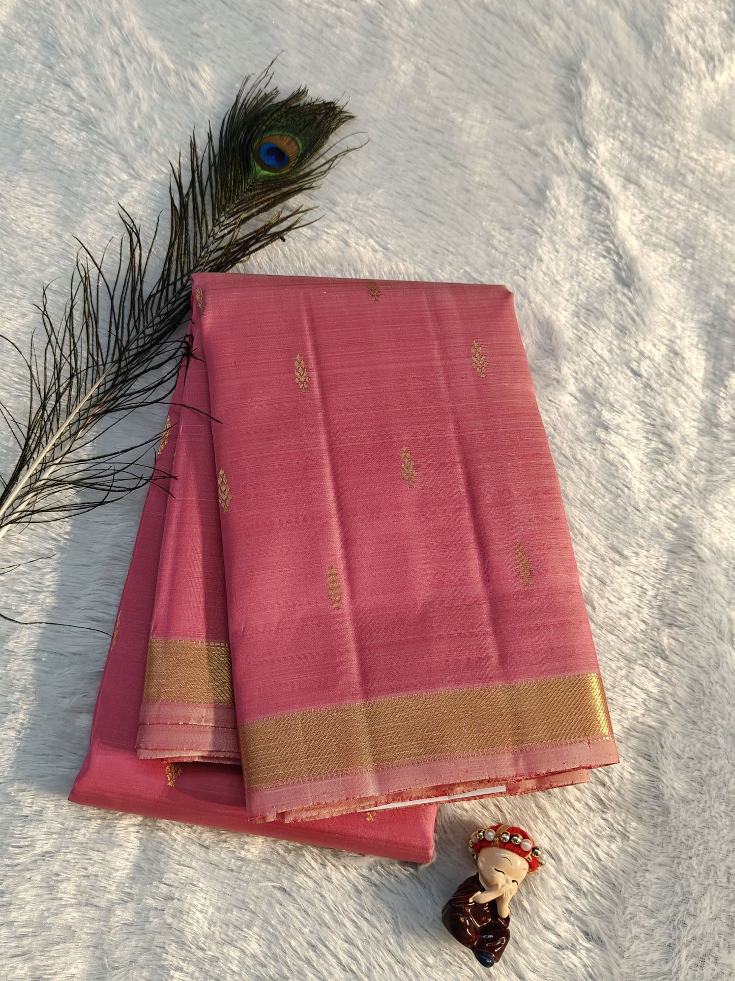 Pink Pure Silk Saree