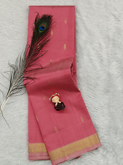 Pink Pure Silk Saree